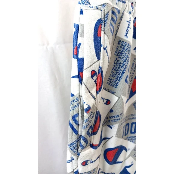 Champion Super Fleece 3.0 Thick Sweat Pants Allover Tag Scatter Script - Size M - Picture 5 of 13